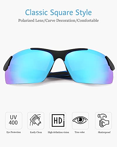 ANRRI Sports Sunglasses for Men UV Protection Golf Baseball Fishing Cycling Running Sun Glasses2