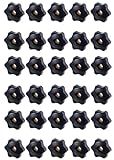 30 Pcs 1/4-20 knob,Star knobs 1/4-20,1/4'-20 T Track Hex Star Thread Knob Nuts,for Woodworking Fixtures Fixing...