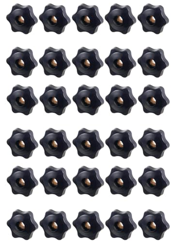 30 Pcs 1/4-20 knob,Star knobs 1/4-20,1/4