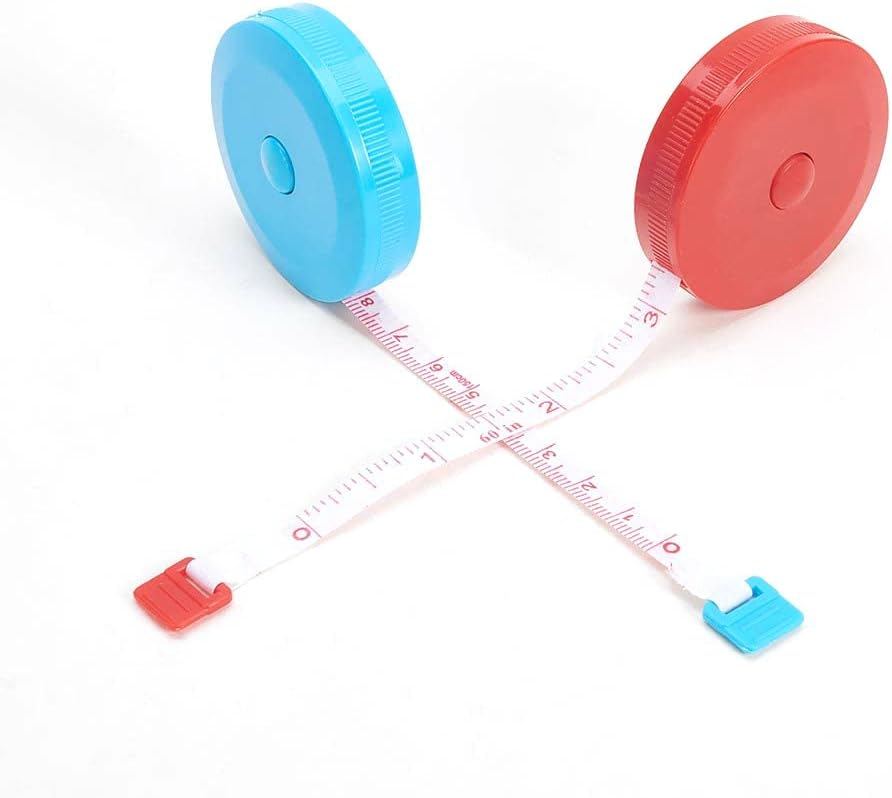 Utoolmart 150cm / 59-inch Soft Tape Measure,Plastic Round Case Tape,Metric Scale,Soft and Retractable Tape,Body Tailor Sewing,Medical, Measuring Tool 2 Pcs