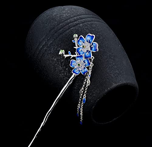 Bâtons en argent S925 pour longs cheveux afin de faire tenir un chignon