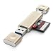 Produktbild Satechi Typ C USB 3.0 und MicroSD/SD-Kartenleser für 2016/2017 MacBook Pro, MacBook, iMac, iMac Pro, Chromebook, Lenovo Yoga, HP und andere aus Aluminium (Gold)