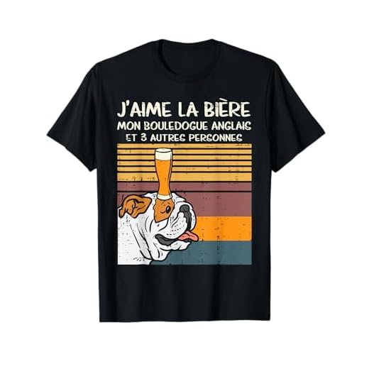 Biere Et Mon Chien Bouledogue Anglais Humor Dog Lover Cadeau T-Shirt