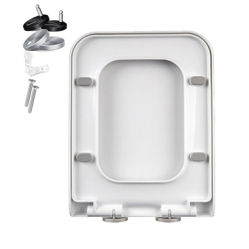 Abattant de toilette rectangulaire haut de gamme en polypropylène durable 04F