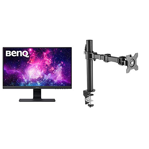 Benq 24 Inch Ips Monitor 1080p Gw2480 With Amazonbasics Single Computer Monitor Stand Height Adjustable Desk Arm Mount Steel Bundle Blue 24 Inch Ips Buy Online In Dominica At Dominica Desertcart Com Productid