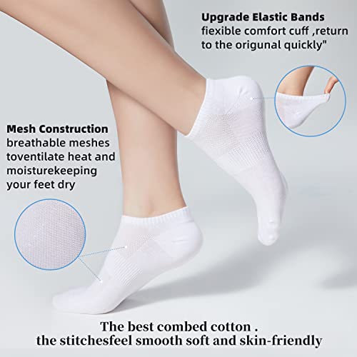 8 Pairs Ankle Socks Women's and Men Thin Athletic Running Cotton Low Cut No Show Socks2