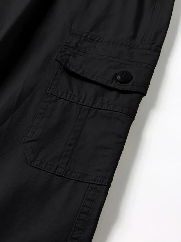 Image of Men's Cotton Cargo Pants | Stylish Multi-Pocket Casual Look-