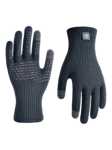 DexShell Everyday Waterproof Knit Gloves for Men & Women, Wet-Grip Touchscreen, Cool Wet Weather...