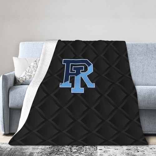 Uri University of Rhode Island Rams Fleece Blanket, Very Soft Microfiber Flannel Blanket for Couch Warm and Cozy for All Seasons