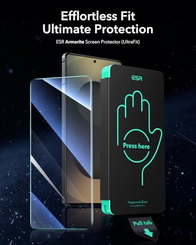ESR 3 Pack for Samsung Galaxy S25 Ultra Screen Protector, 9H+ Hardness HD Tempered Glass with Easy Installation UltraFit tray for Galaxy S25 Ultra [6.9”], Case Friendly | 9H+ Hardness, HD Tempered Glass, Easy Installation, [6.9"], Case Friendly
