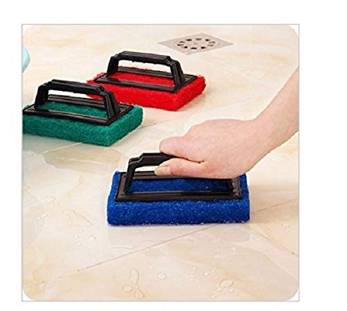 FPR Shagun Set of 2 Pcs Heavy Duty Tile Cleaning/Floor Cleaning Brush with Sponge Scrub Pad & Handle for Home, Kitchen, Bathroom Multi Purpose Brush (Assorted Colour, 2 Pc) (B07WP43CL2) Amazon Price History, Amazon Price Tracker