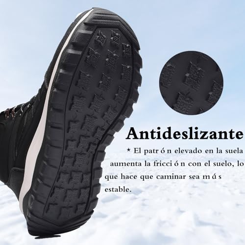 Ankle Boots Winter for Women Warm Keep and Waterproof Lace Up Velvet Zippered Comfortabel Sneaker Boots4