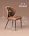 VASAGLE EKHO Collection - Dining Chairs Set of 2, Upholstered Kitchen Chairs, Comfortable Seat, Synthetic Leather with Stitching, Mid-Century Modern, Easy Assembly, Living Room Lounge, Caramel Brown