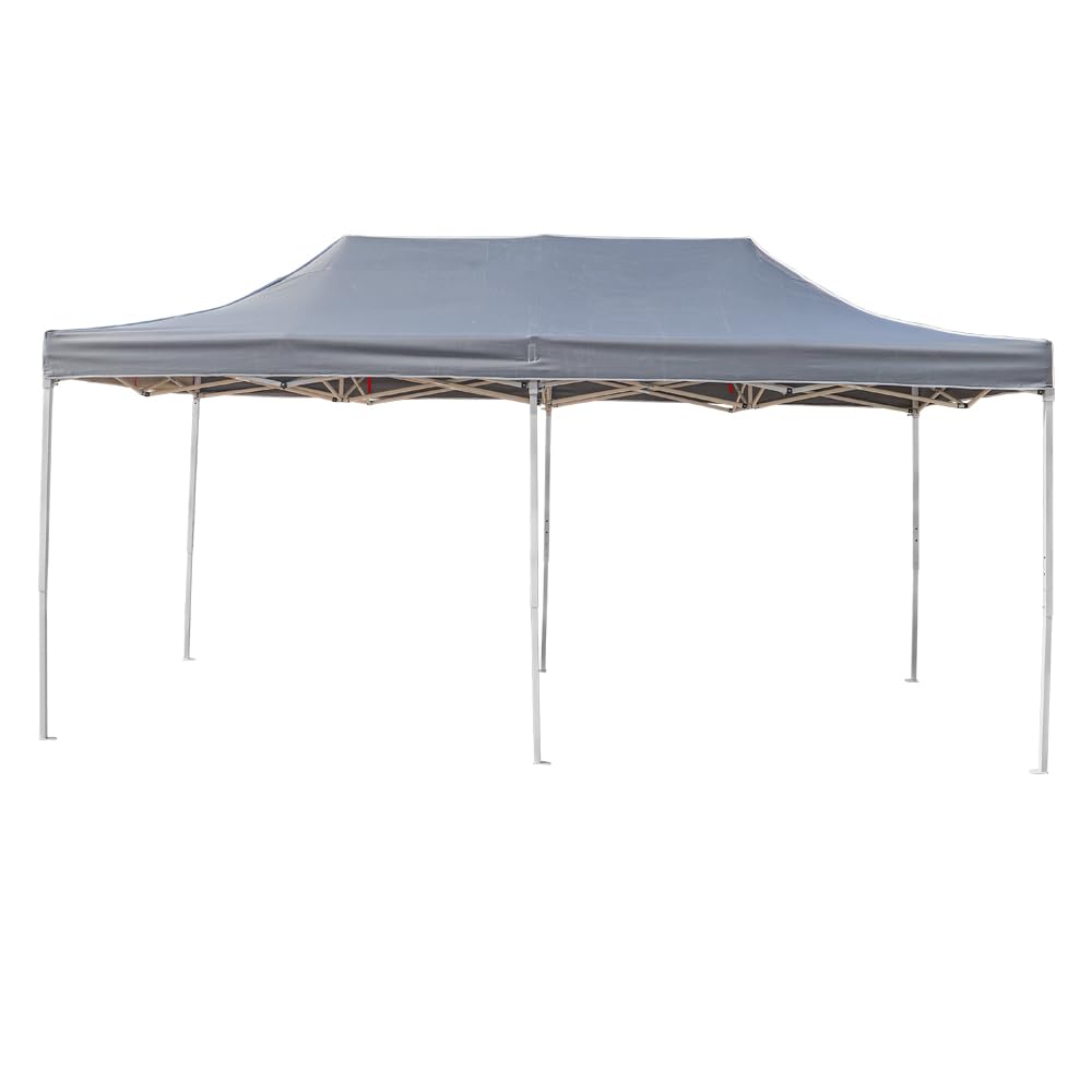 YAHOME 3x6m Pop-Up Gazebo, 43kg Heavy-Duty Steel Frame Outdoor Canopy Tent with Waterproof & UV-Resistant Fabric, Easy Setup, Foldable & Portable Sun Shelter Beach Tent for Event Patio Camping Party