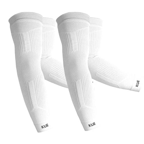 Image of KUE Compression Arm Sleeves for Men & Women | Sports Arm Sleeves for Running, Cricket & Cycling | UV Protection Cooling Sleeves | Arm Compression Sleeve for Joint Pain Relief