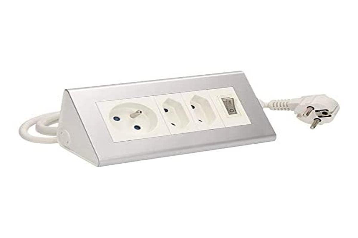 Orno Bloc multiprise 1 x Type E 2 x Type C avec interrupteur
