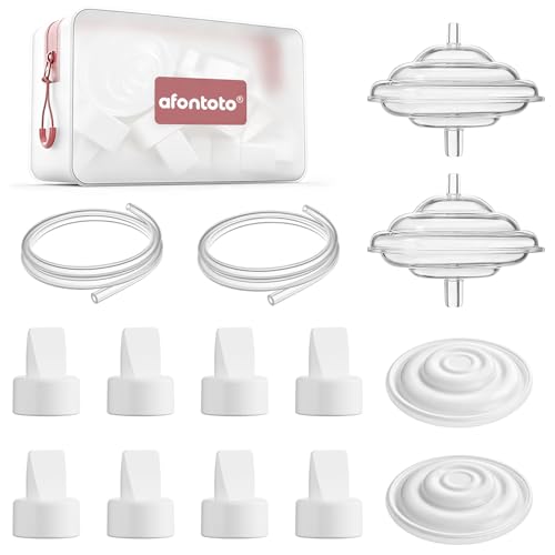 Piezas de extractor de leche compatibles con Spectra S1/S2/9 Plus/SG, válvula de pico de pato de repuesto, protector de reflujo, membrana, tubo para Spectra con bolsa de almacenamiento, no accesorios
