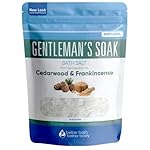 Gentleman's Bath Salt 32 Ounces Epsom Salt with Natural Cedarwood, Frankincense, Eucalyptus and Peppermint Essential Oils Plus Vitamin C in BPA Free Pouch with Easy Press-Lock Seal