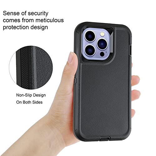 Compatible With Iphone 14 Pro Max Case Heavy Duty Protective Phone Case,Military Grade Full Body Protection Shockproof/Drop Proof Durable Phone Cover For Apple Iphone 14 Pro Max 6.7" Black #TOP1