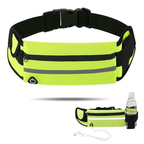 DLPRK Riñonera Running, para Correr o Senderismo, Mujer y Hombre, Waterproof y Ajustable, Pulsera de Regalo, Reflectantes, Portabotella, Deportiva, Porta Movil Running
