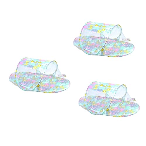 Toyvian 3 Pçs Rede De Bebê Para Bebê Dobrável Berço Rede De Cama De Bebê Criança Forma Cortina De Ca