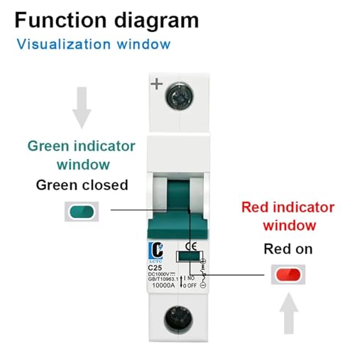 Disjoncteur MCB DC 1000V 50A interrupteur protection photovoltaïque solaire PV