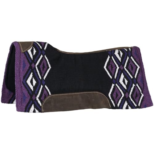Tough 1 Pachanga Contour Wool Saddle Pad Purple/Bla