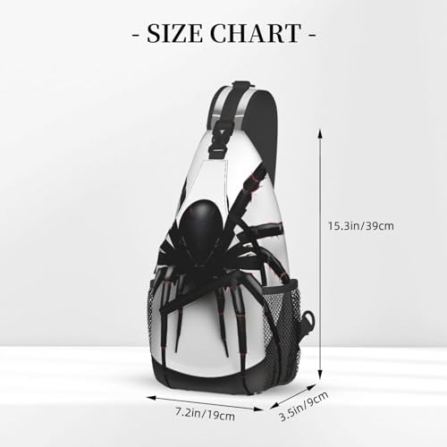 Black Spider Stylish Men'S Messenger Bag - Durable Polyester, Huge Capacity & Adjustable Strap3