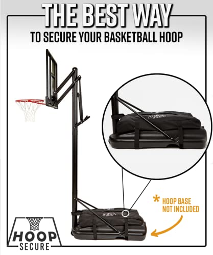 Hoop Secure Standard Size, Black - Heavy Duty Weighted Base Anchor For Basketball Hoops - Weather Resistant, Durable Design Can Hold In Excess Of 300 Lbs - Patents-Pending, Hoa Friendly #TOP1