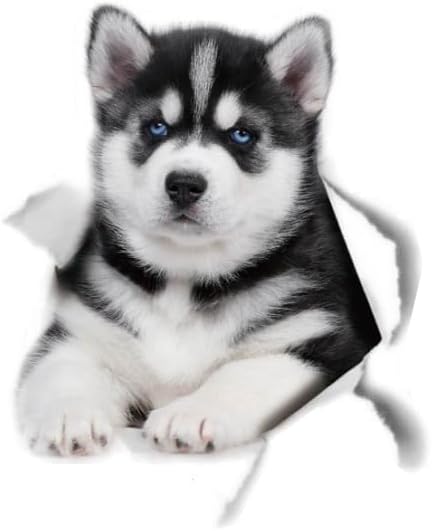 Miniatura 5 de Calcomanías de pared de cachorro para dormitorio de niñas, decoración de habitación de niños, 12 pulgadas de alto, calcomanías de perro dorado y