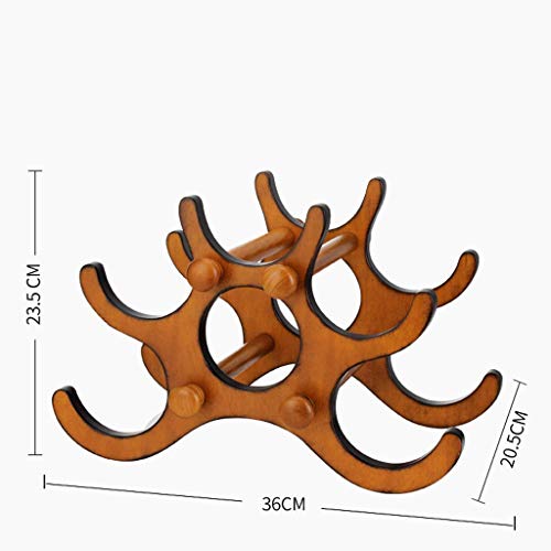 Soporte para botellas de vino de madera sólida miniatura 2