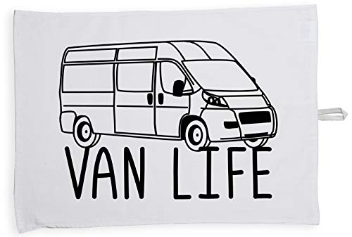 Hippowarehouse Van Life Tea Towel Eco Printed Dish Cloth Kitchen...