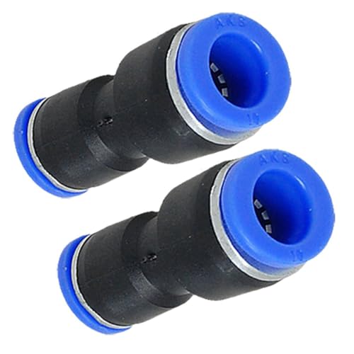 Image of TA-VIGOR 10mm to 8mm Push Fit Fittings, 2 Pack Straight Connectors