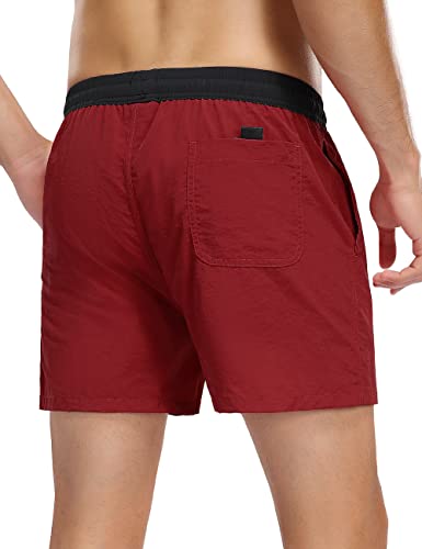 Nonwe Men's Swim Trunks with Mesh Lining and Pockets Quick Dry Bathing Suits4