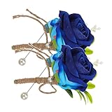 Boutonniere para boda de hombres-- ✦✦ boutonniere de boda ✦✦ con un alfiler, este boutonniere se puede fijar en el vestido de novia y en el traje de manera firme y estable, no es fácil que se caiga.