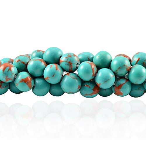 Perles turquoise en howlite 5mm pour création de bijoux et colliers