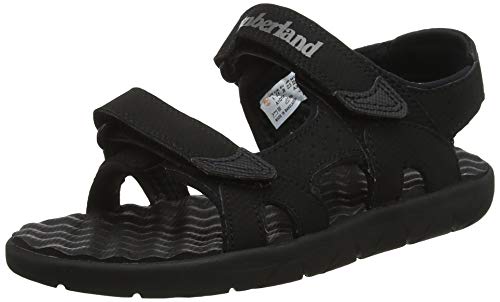 Timberland Perkins Row 2-Strap, sandale junior Descubierta Unisex niños, Negro (Black), 36 EU