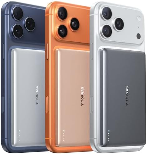 TORRAS MiniMag Power Bank, Ultra Slim 5,000mAh Wireless Portable ...
