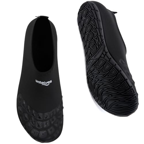 Image of WateLves Water Shoes for Womens Mens Barefoot Quick-Dry Aqua Socks for Beach Swim Surf Yoga Exercise New Translucent Color Soles