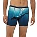 WBQLSL Men's Whale diving Printed Medium Boxer Briefs - All-day Coolness and Comfort, Long Size (S-2XL) Black