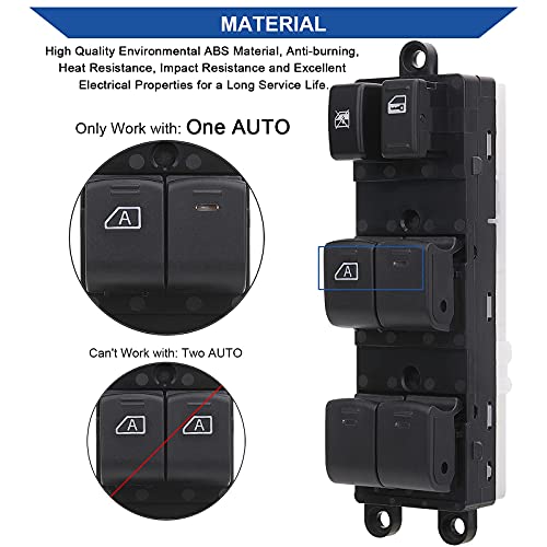 Obaee Power Master Window Switch 25401-Zj60A Driver Side Compatible With Nissan Sentra 2007-2012, Nissan Pathfinder 2005-2008, Replaces Oe 25401-Zp40B 25401Zp40B 25401-9W100 #TOP4