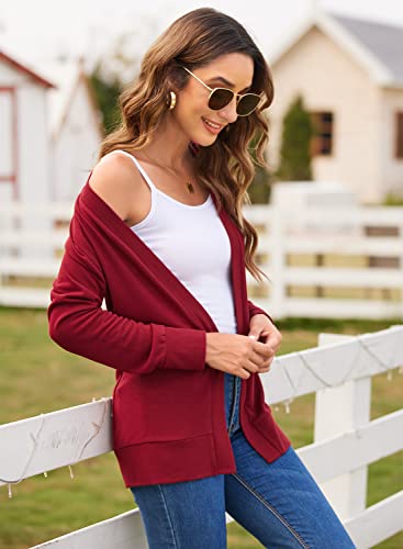 Image of Womens Casual Lightweight Long Sleeve Cardigan Flowy Soft Open Front Knit Cardigan Sweaters