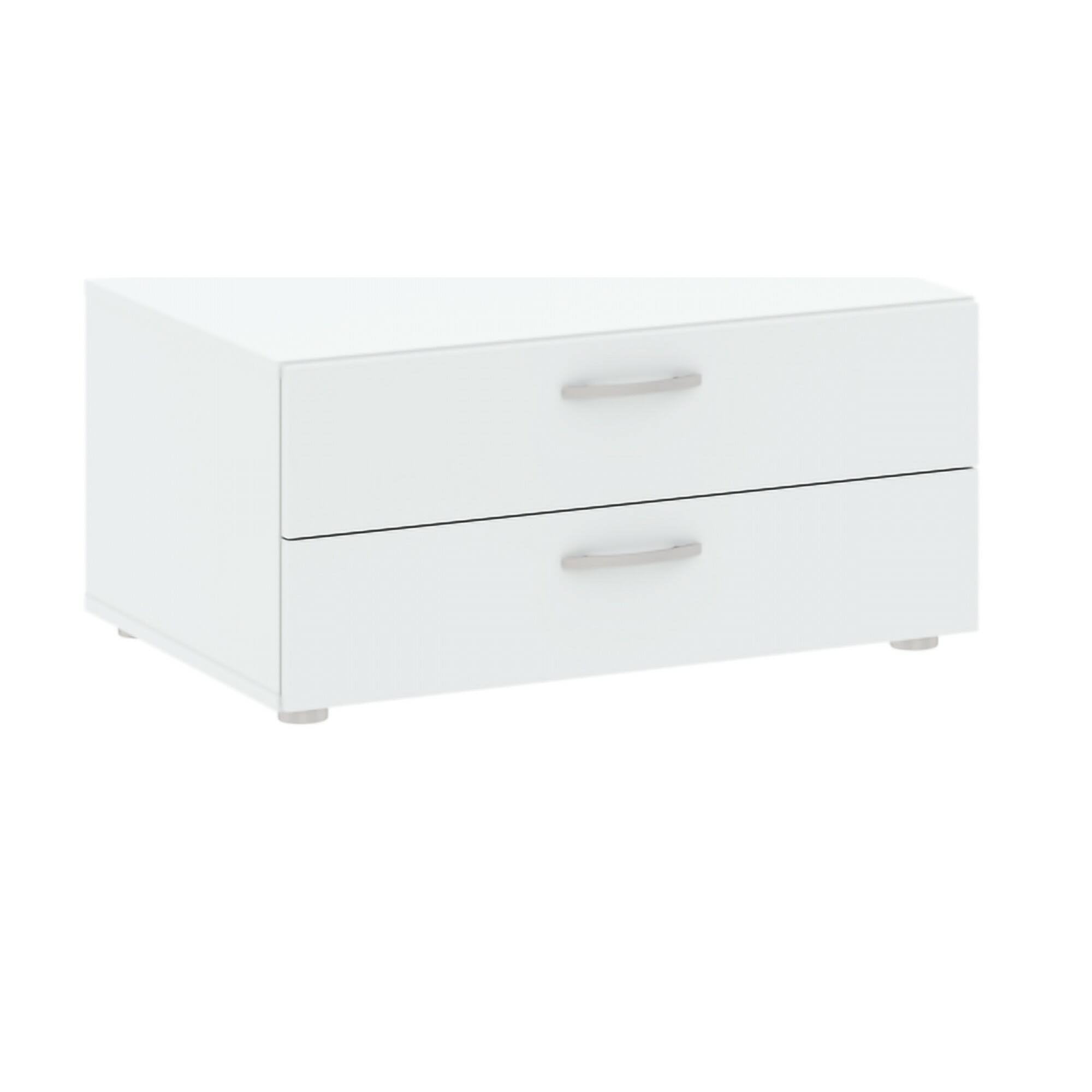 Dmora - Cassettiera Limerick, Settimino multiuso, Comò camera da letto, Mobile con cassetti, 74x52 h35 cm, Bianco