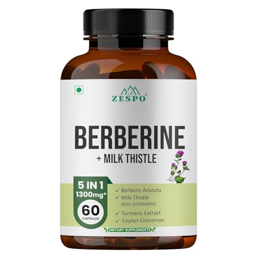 BERBERINE - Enhanced Formula with Milk Thistle, Turmeric & Cinnamon for Metabolic and Liver Support | 60 Cap