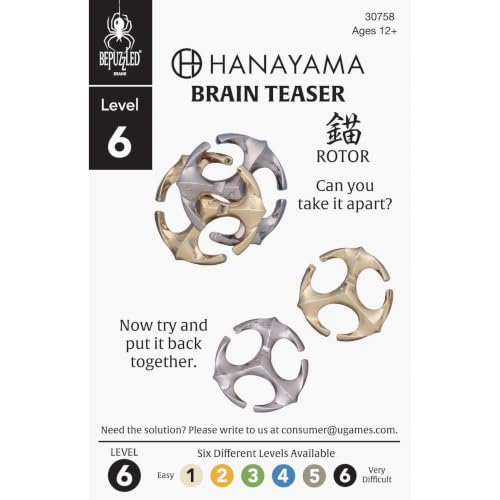 UNIVERSITY GAMES CORPORATION HANAYAMA CAST Puzzle, Rotor Level 6 by Bepuzzled - Used condition - Image 7