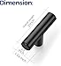 25 Pack 2 inch Cabinet Pulls Matte Black Stainless Steel Kitchen Cupboard Handles Cabinet Handles 2”Length