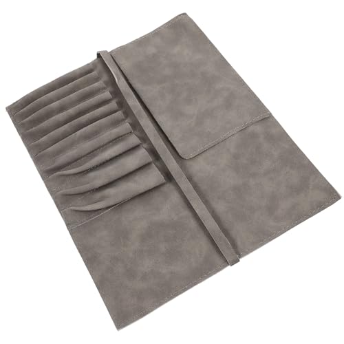 DOITOOL Borsa Portaposate da Viaggio Portatile 10 Scomparti Custodia Leggero Grigio per Coltelli e Forchette Rotolabile e Compatta per Campeggio Ristoranti e Uso Domestico