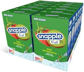 Snapple Kiwi Strawberry Powder Drink Mix - 12 Boxes of 6 Powder Sticks, 72 Sticks Total | Sugar Free | On-the-Go Hydration for Refreshing Beverages