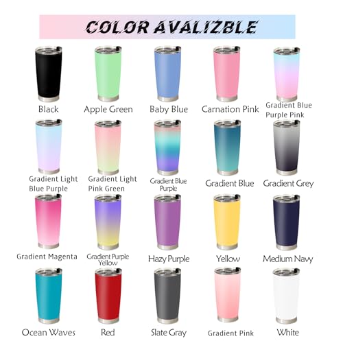 Image of Personalized 20oz Tumbler with Pictures, Custom Insulated Tumblers with Logo, Stainless Steel Travel Coffee Mug, Personalized Gifts for Women Men Birthday Fathers Day Mothers Day