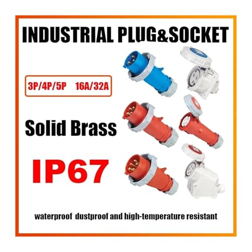 Evita apagones con el conector industrial IP67 de 5 pines 16A impermeable de alta gama 4